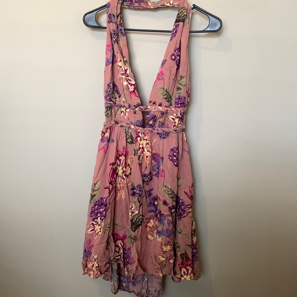 {Lizard Thicket} Floral halter dress